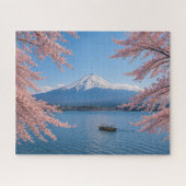 Fuji and Sakura by the Spring Lakeside ジグソーパズル (横)