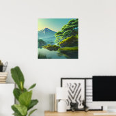 Fuji From Tago Bay - Japanese Landscape Wallart ポスター (ホームオフィス)