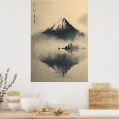FUJI - Minimalist Sumi-e Ink  ポスター (キッチン)
