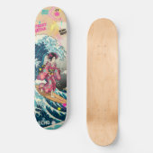 Fuji ＆Wave Skateboard Art – Japanese Spirit & Art スケートボード (正面)