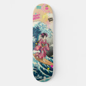 Fuji ＆Wave Skateboard Art – Japanese Spirit & Art スケートボード (正面)