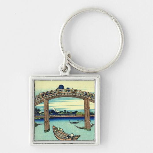 FukagawaでMannen橋を通して見られる富士 キーホルダー (正面)