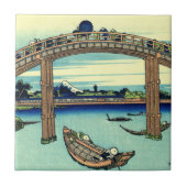 FukagawaでMannen橋を通して見られる富士 タイル (正面)