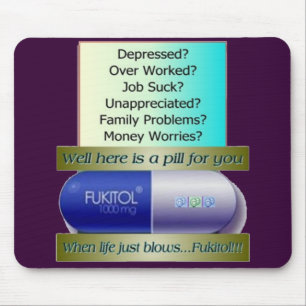 Fukitolの仕事は、心配を働かせるに吸いません、 マウスパッド