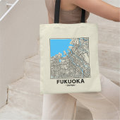 Fukuoka, Japan, City Map Tote Bag トートバッグ