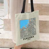 Fukuoka, Japan, City Map Tote Bag トートバッグ