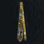 Fulfillment aka The Embrace by Gustav Klimt ネクタイ<br><div class="desc">Now available! Double sided printed ties! Twice as nice! Fulfillment (The Embrace) (1909) by Gustav Klimt. A vintage Victorian Era Symbolism fine art love and romance portrait painting featuring a young couple hugging. The Stoclet Frieze is a series of three mosaics commissioned for the dining room in the Palais Stoclet...</div>