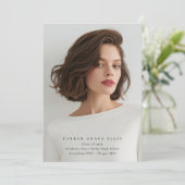 Full Bleed Elegant Photo Graduation Announcement 案内状 (スタンド正面)