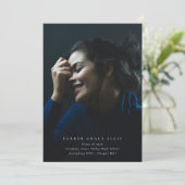 Full Bleed Elegant Photo Graduation Announcement 案内状 (スタンド正面)