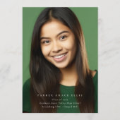 Full Bleed Modern 2 Photo Graduation Announcement 案内状 (正面)