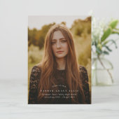 Full Bleed Photo Simple Graduation Announcement 案内状 (スタンド正面)