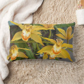 Full Blown Yellow Orchids ランバークッション (ブランケット)