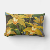 Full Blown Yellow Orchids ランバークッション (正面)