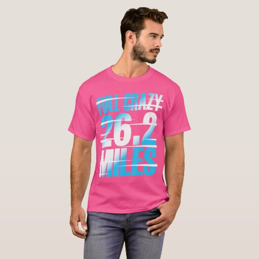 Full Crazy 26 2 Miles Running Motivational Maratho Tシャツ (正面フル)