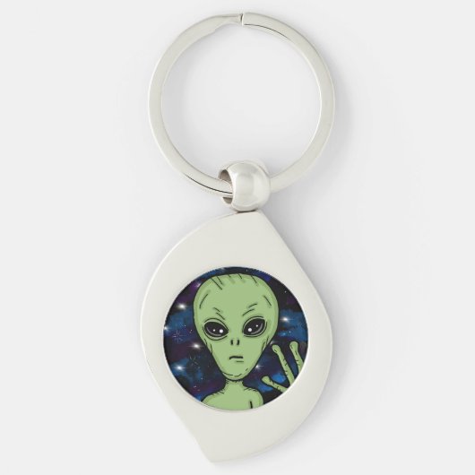 Full Disclosure Honing NowエイリアンとUFO キーホルダー (正面)