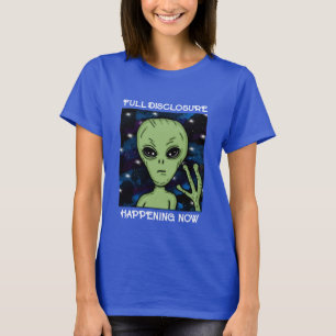 Full Disclosure Honing NowエイリアンとUFO Tシャツ