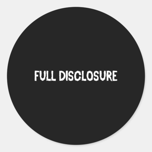 Full Disclosure Lawyer用語弁護士条件 ラウンドシール (正面)