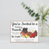 Full English Breakfast UK British Food Cuisine インビテーションポストカード (スタンド正面)