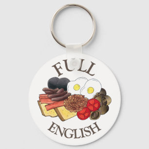 Full English Breakfast UK British Food Cuisine キーホルダー
