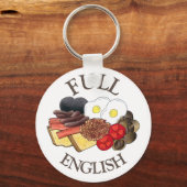 Full English Breakfast UK British Food Cuisine キーホルダー (正面)