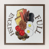 Full English Breakfast UK British Food Cuisine ジグソーパズル (横)