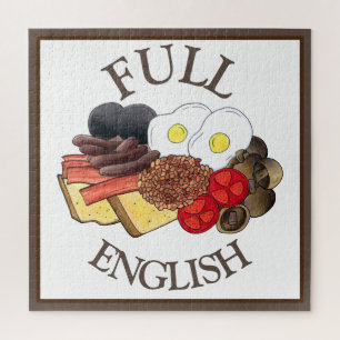 Full English Breakfast UK British Food Cuisine ジグソーパズル