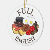 Full English Breakfast UK British Food Cuisine セラミックオーナメント (左)