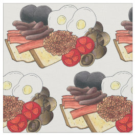 Full English Breakfast UK British Food Cuisine ファブリック