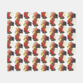 Full English Breakfast UK British Food Cuisine フリースブランケット (正面(横))