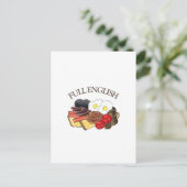 Full English Breakfast UK British Food Cuisine ポストカード (スタンド正面)