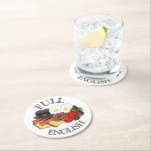 Full English Breakfast UK British Food Cuisine ラウンドペーパーコースター (インサイチュ)