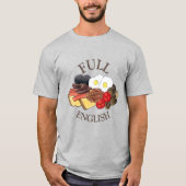 Full English Breakfast UK British Food Cuisine Tシャツ (正面)