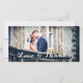 Full Horizontal 結婚's Thank You Photo Card サンキューカード