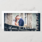 Full Horizontal 結婚's Thank You Photo Card サンキューカード (正面/裏面)