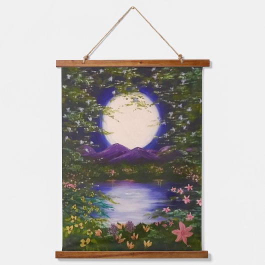 Full Moon 吊り下げ型タペストリー (正面)