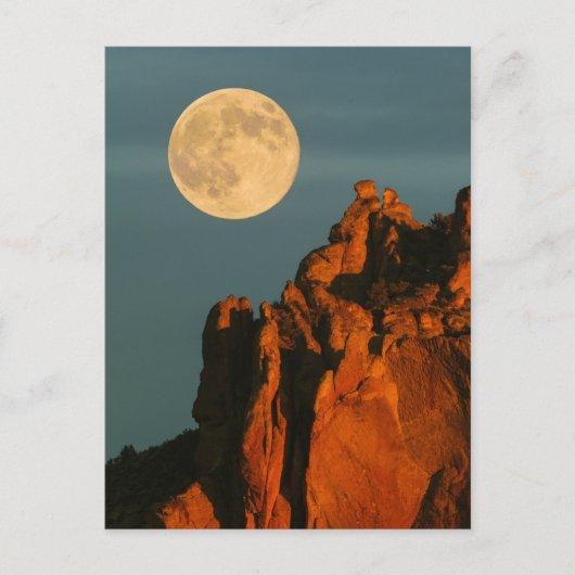 Full Moon | 玄武岩の崖 スミス・ロック州立公園 ポストカード (正面)