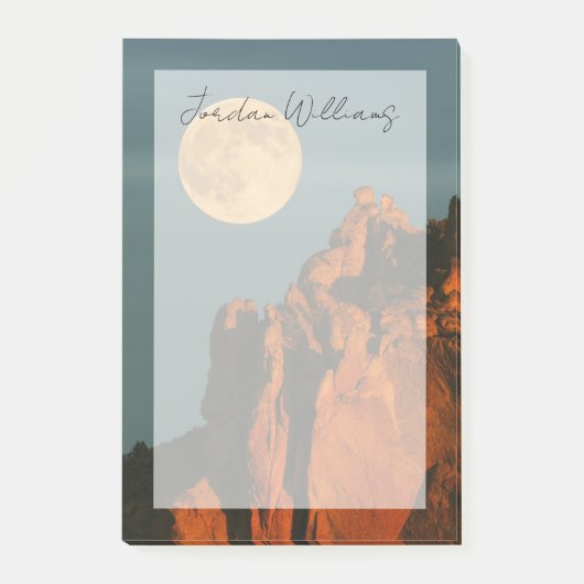 Full Moon | 玄武岩の断崖 スミス・ロック州立公園 ポストイット (正面)