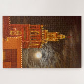 Full Moon and Giralda Tower, Kansas City, Missouri ジグソーパズル (横)