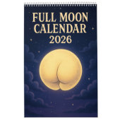Full Moon Animals 2026 Funny Wall Calendar カレンダー (カバー)