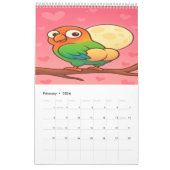 Full Moon Animals 2026 Funny Wall Calendar カレンダー (2月 2026)