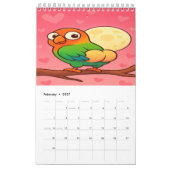 Full Moon Animals 2026 Funny Wall Calendar カレンダー (2月 2027)