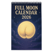 Full Moon Animals 2026 Funny Wall Calendar カレンダー (カバー)