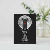 Full Moon  Cat 2026  Postcard ポストカード (スタンド正面)