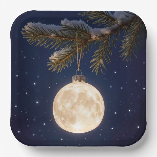 Full Moon Christmas Ornament ペーパープレート (正面)