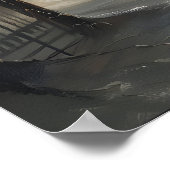 Full Moon Church in Snow Art Print Dark Academia ポスター (角)