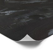 Full Moon Dark Forest with Fawn Deer Art Dark ポスター (角)