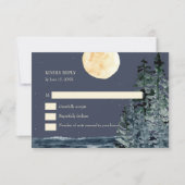 Full Moon Forest and Lake RSVPカード サンキューカード (正面)