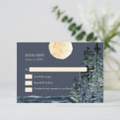 Full Moon Forest and Lake RSVPカード サンキューカード (スタンド正面)