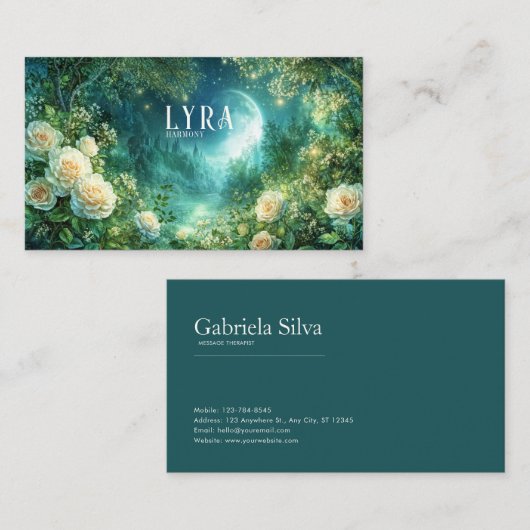 Full Moon Garden and Fairy Tale Castle Night 名刺 (正面/裏面)