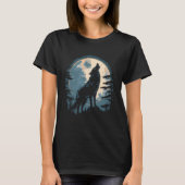 Full Moon Howling Wolf Wolves   2 Tシャツ (正面)